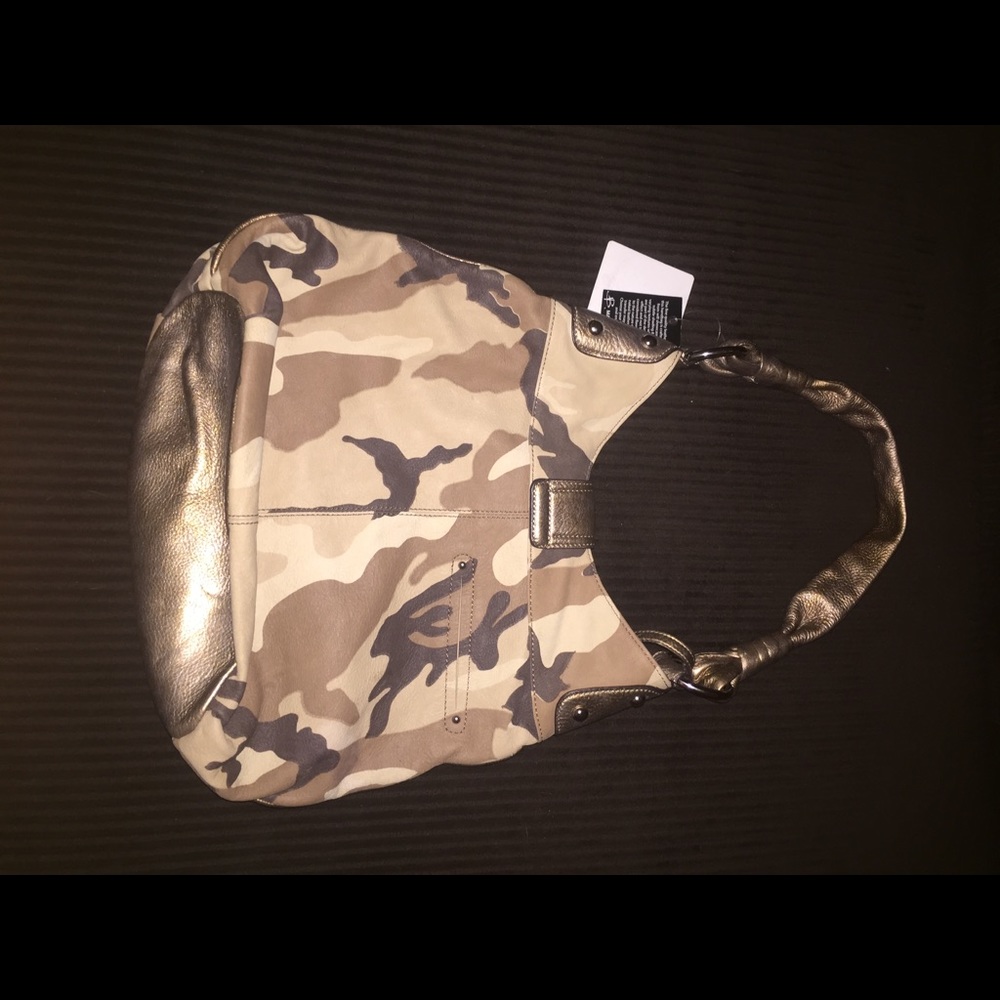 NWT B Makowsky Tan Camouflage Hobo - Picture 7 of 7